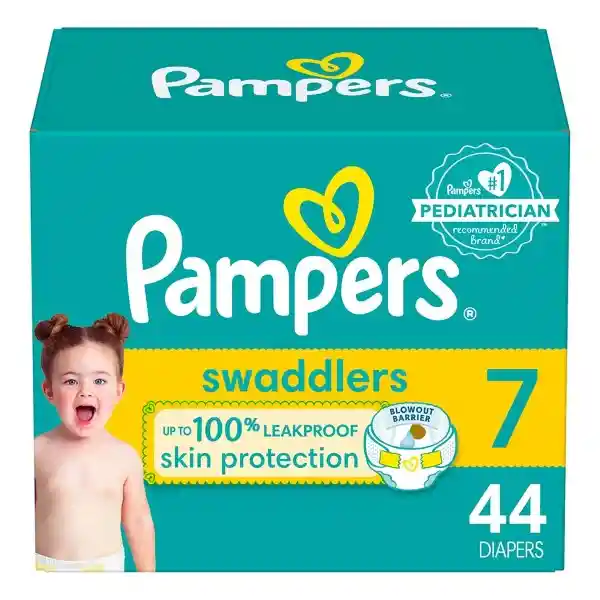 Set De Pañales Pampers Swaddlers Etapa 7 X 44 Unidades