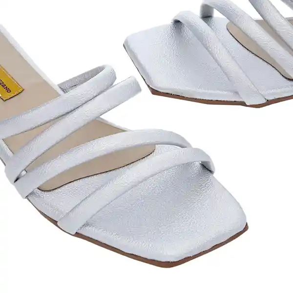 Sandalias Plana Zeus Plata Talla 36