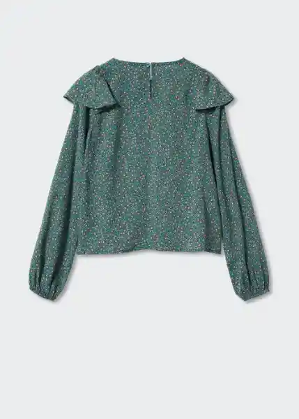 Blusa Alpes Verde Talla 07 Niñas Mango