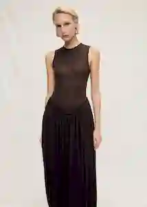 Vestido Calista Chocolate Talla M Mujer Mango