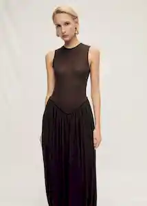 Vestido Calista Chocolate Talla M Mujer Mango