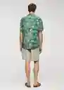 Camisa Palm-H Verde Talla XL Hombre Mango