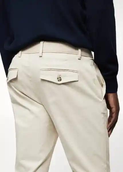 Pantalón Prato Piedra Talla 38 Hombre Mango