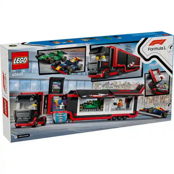Lego Set de Construcción Camión F1 Con Coches de F1 RB20 y AMR24
