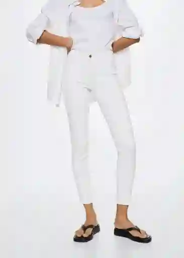 Jeans Pushup Blanco Talla 32 Mujer Mango