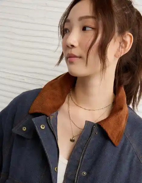 Chaqueta Mujer Azul Talla LARGE 3753540 American Eagle