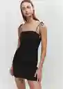 Vestido Pedro Negro Talla M Mujer Mango