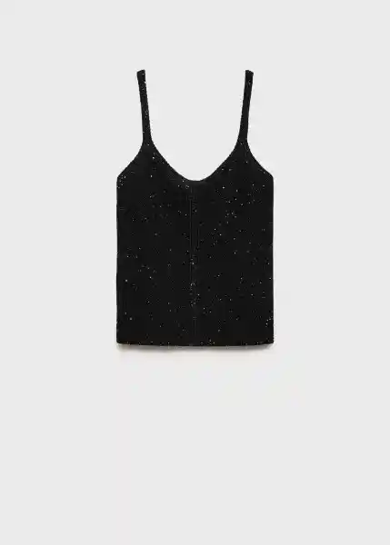 Top Aeri Negro Talla XS Mujer Mango