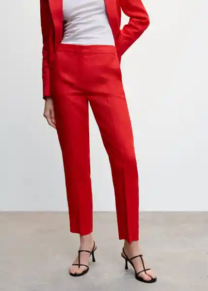 Pantalón Tempoli Coral Talla 26 Mujer Mango