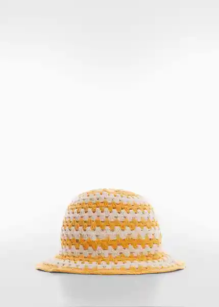 Gorro Alabama Amarillo Talla 99 Mujer Mango