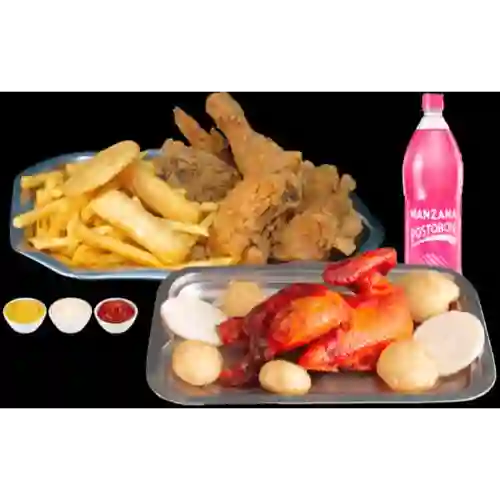 1/2 Pollo Broaster 1/2 Pollo Asado