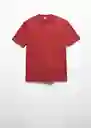 Camiseta Logohe-H Rojo Talla M Hombre Mango