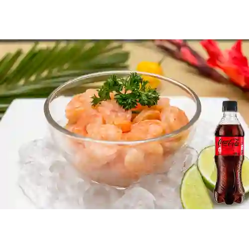 Ceviche Doble Camarón/Combinado +CocaCola S/az 400ml