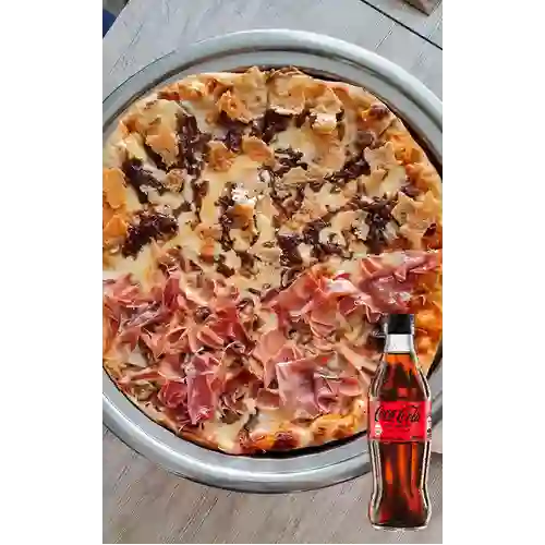 Combo Pizza Mediana para Armar +Cocacola S/az 300ML