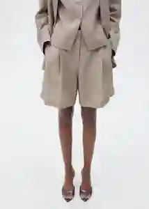 Bermuda Vivían Topo Talla 36 Mujer Mango