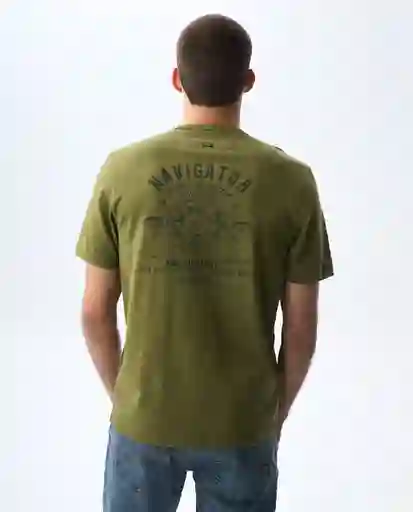 Camiseta Hombre Verde Talla M 841G021_VER180527 Americanino