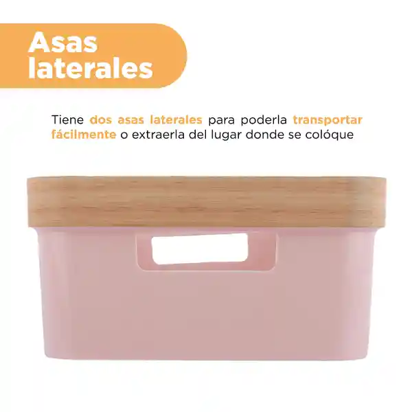 Organizador de Almacenamiento de Plástico Rosa L Miniso