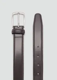 Cinturón Básico Marrón Talla 80 Hombre Mango