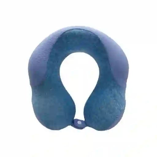 Almohada Viaje el Cuello Espuma Viscoelástica Azul Serie Miniso