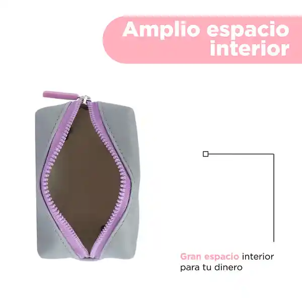 Monedero Disney Cat Colección Lucifer Rectangular Gris Miniso