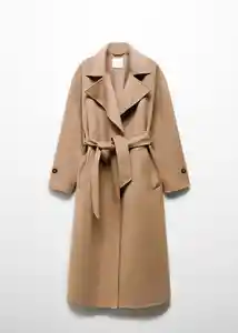 Abrigo Verdi Camel Talla XS Mujer Mango