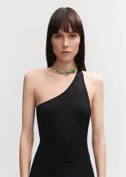 Collar Hibisco Verde Talla 99 Mujer Mango