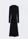 Vestido Arian Negro Talla M Mujer Mango