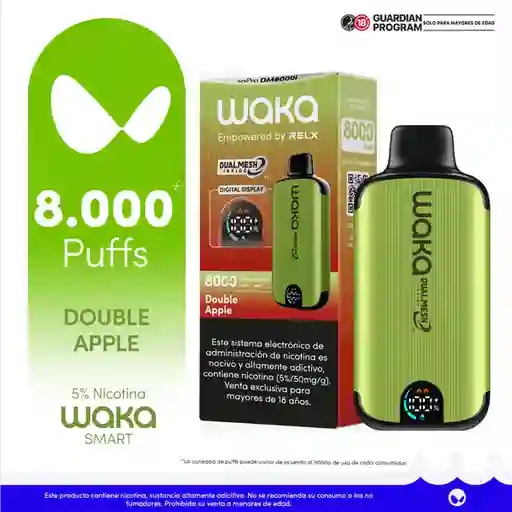 Waka Smart Vape Double Apple 5% 8000 Puff