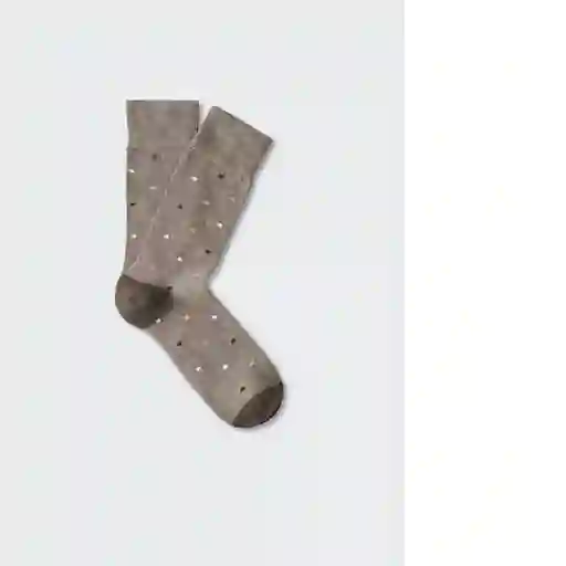 Calcetines Polka Marron Talla 99 Hombre Mango