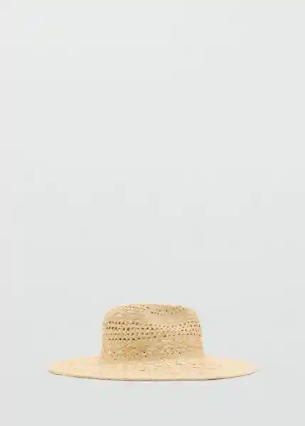 Sombrero Esparta Beige Talla 99 Mujer Mango