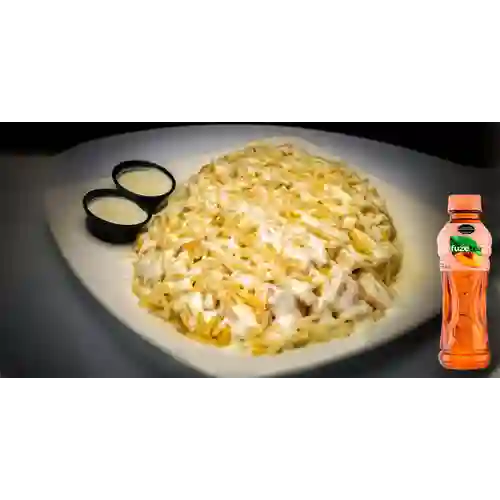 Combo Desgranado de Pollo + Fuze Tea Durazno 400ML