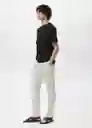 Camiseta Bellow Negro Talla L Hombre Mango