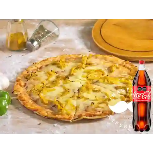 Combo Pizza Pollo Miel Mostaza +Cocacola Orig 1.5l