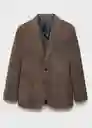 Saco Americana Brescia Marron Talla 56 Hombre Mango