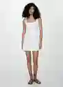 Vestido Milk Blanco Talla XS Mujer Mango