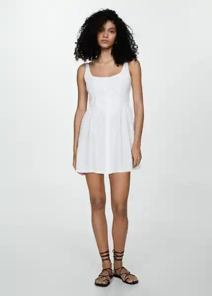 Vestido Milk Blanco Talla XS Mujer Mango