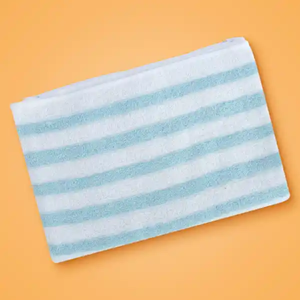 Toalla de Baño Rayas Azul Miniso