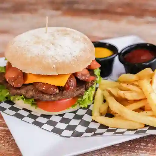 Hamburgo Porteña + 150 Grs Papas a la Francesa
