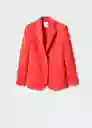 Blazer Americana Iguana Coral Talla 18 Mujer Mango