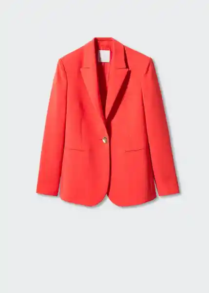 Blazer Americana Iguana Coral Talla 18 Mujer Mango