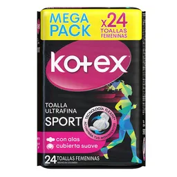 Toallas Femeninas Kotex Sport Ultradelgadas 