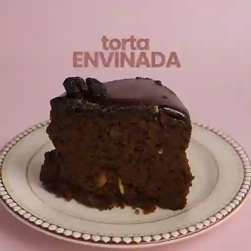 Porción torta envinada