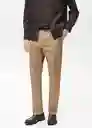 Pantalón Dublino Camel Talla 38 Hombre Mango