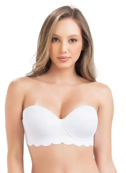 Fi-Formas Intimas Brasier Strapless Mujer Blanco Talla 38