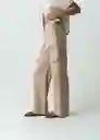 Pantalón Abigail Mujer Beige Polvillo Medio T 10 032G379 Naf Naf