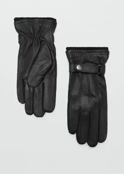 Guantes Ribbed Negro Talla XL Hombre Mango