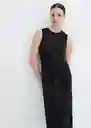 Vestido Fertina Negro Talla 26 Mujer Mango