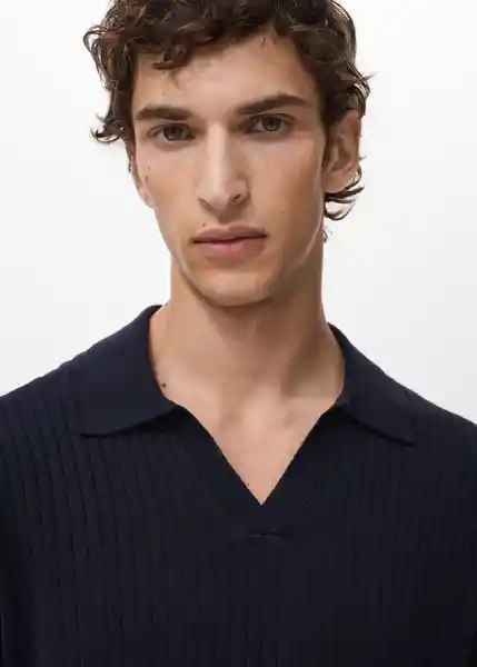 Camiseta Polo Taurus Navy Talla S Hombre Mango