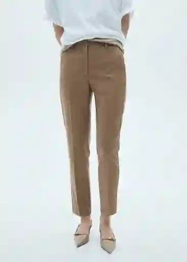 Pantalón Warm Marron Talla 42 Mujer Mango