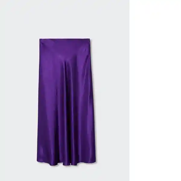 Falda Verti-W Morado Talla Xs Mujer Mango